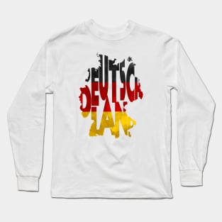 Germany Typo Map Long Sleeve T-Shirt